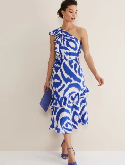 Joy One Shoulder Midi Dress