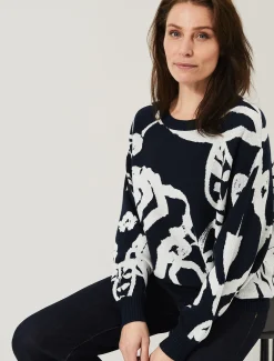 Judie Jacquard Rose Jumper