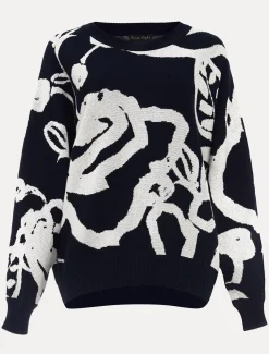 Judie Jacquard Rose Jumper