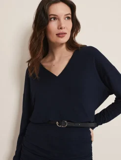 Jules Jersey Belted Batwing Dress