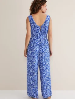 Juliana Zebra Print Jersey Jumpsuit
