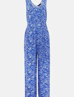 Juliana Zebra Print Jersey Jumpsuit