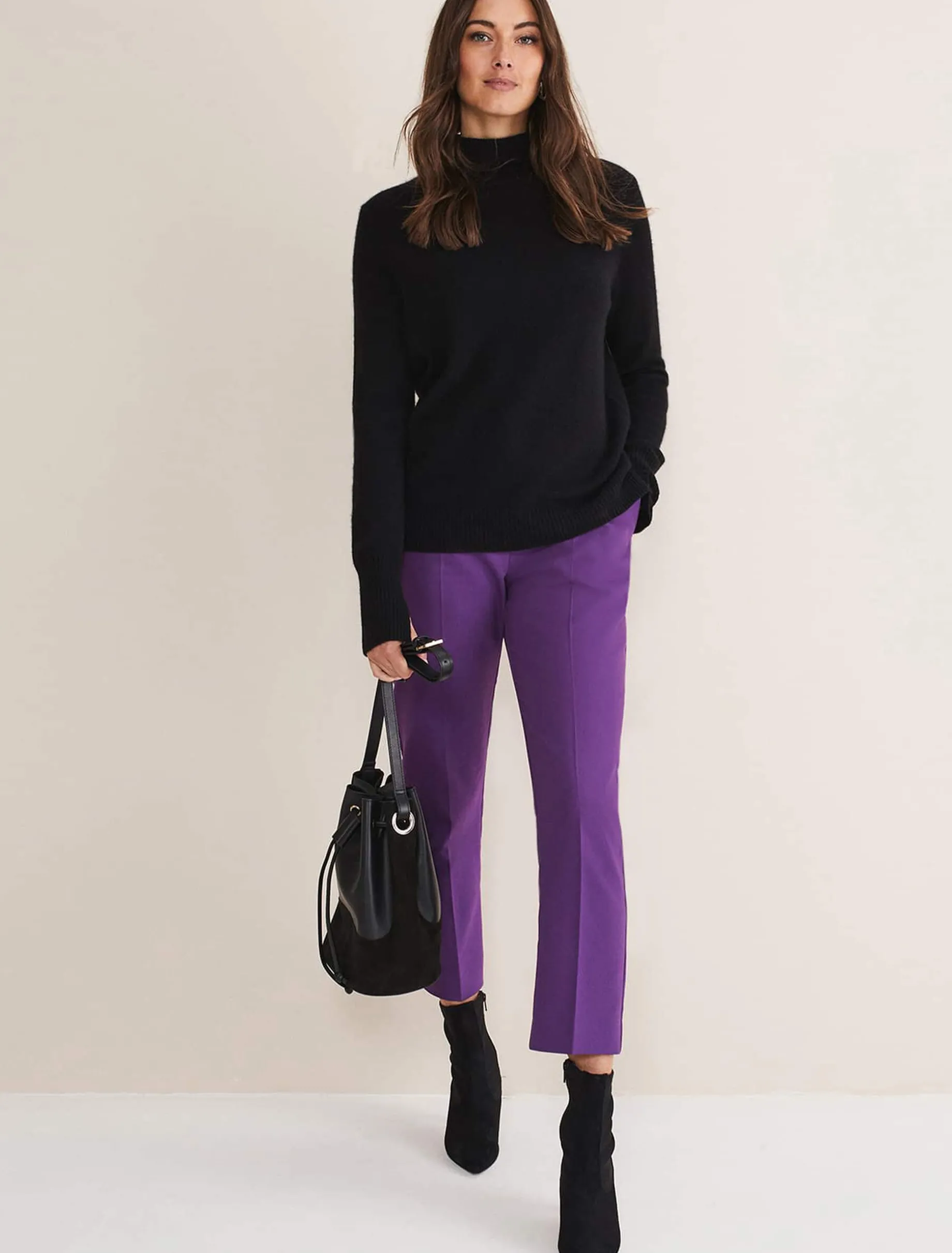 Julianna Cropped Straight Leg Trousers
