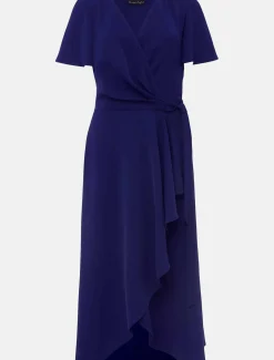 Julissa Ruffle Wrap Midi Dress