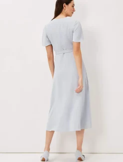 Julissa Ruffle Wrap Midi Dress