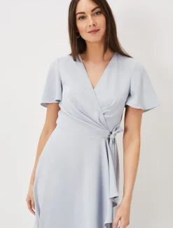Julissa Ruffle Wrap Midi Dress