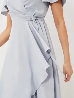 Julissa Ruffle Wrap Midi Dress