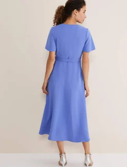 Julissa Ruffle Wrap Midi Dress