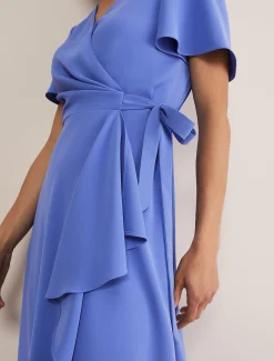 Julissa Ruffle Wrap Midi Dress
