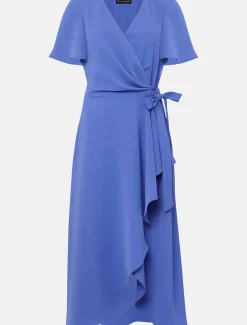 Julissa Ruffle Wrap Midi Dress