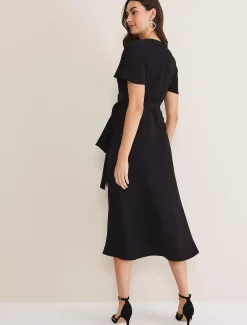 Julissa Ruffle Wrap Midi Dress