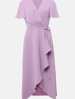 Julissa Ruffle Wrap Midi Dress