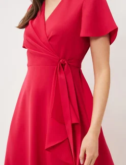 Julissa Ruffle Wrap Midi Dress