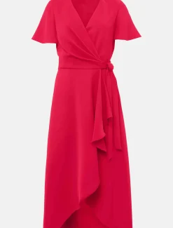 Julissa Ruffle Wrap Midi Dress