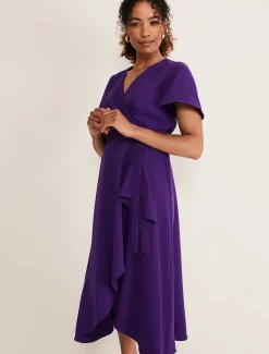 Julissa Ruffle Wrap Midi Dress