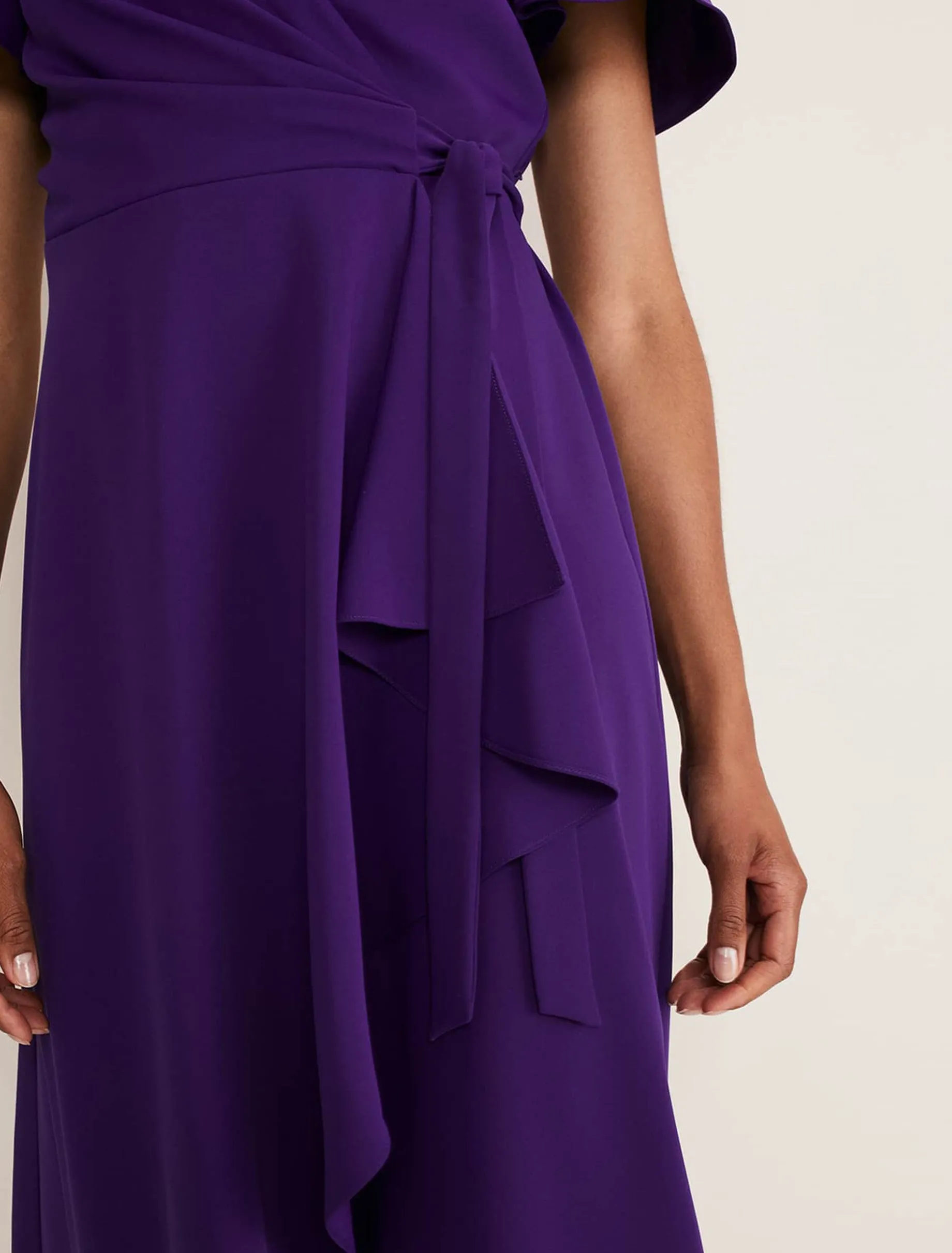 Julissa Ruffle Wrap Midi Dress