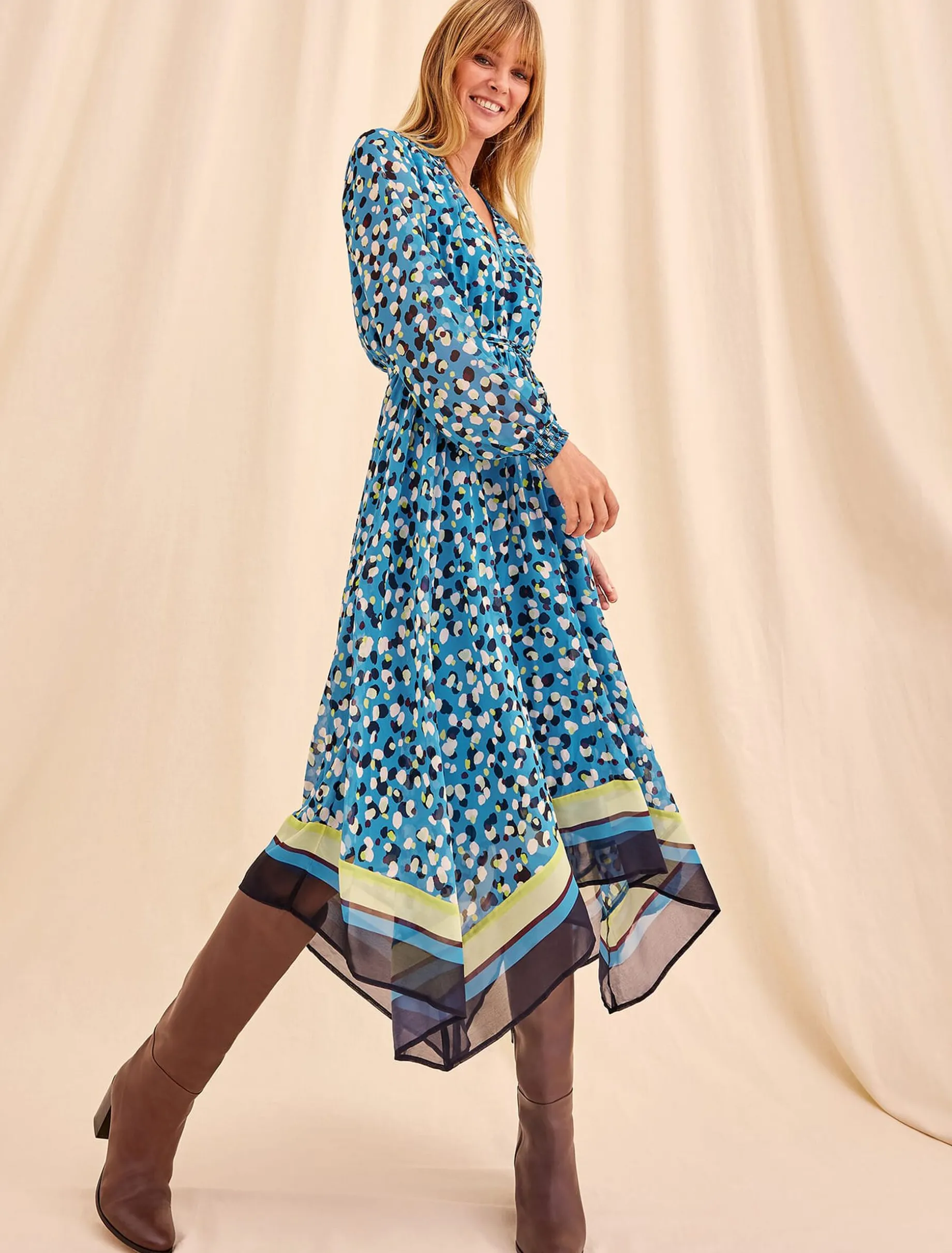 Juno Border Hem Midi Dress