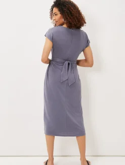 Kadence Cupro Tie Waist Dress