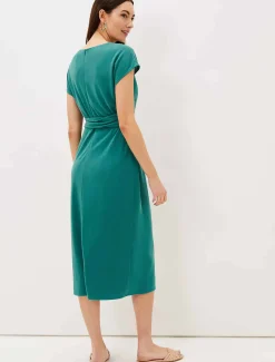 Kadence Cupro Tie Waist Dress
