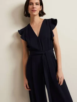 Kallie V Neck Frill Jumpsuit