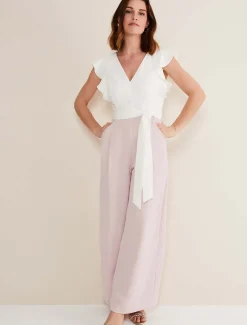 Kallie V Neck Frill Jumpsuit