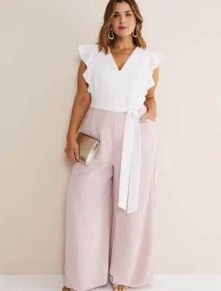 Kallie V Neck Frill Jumpsuit