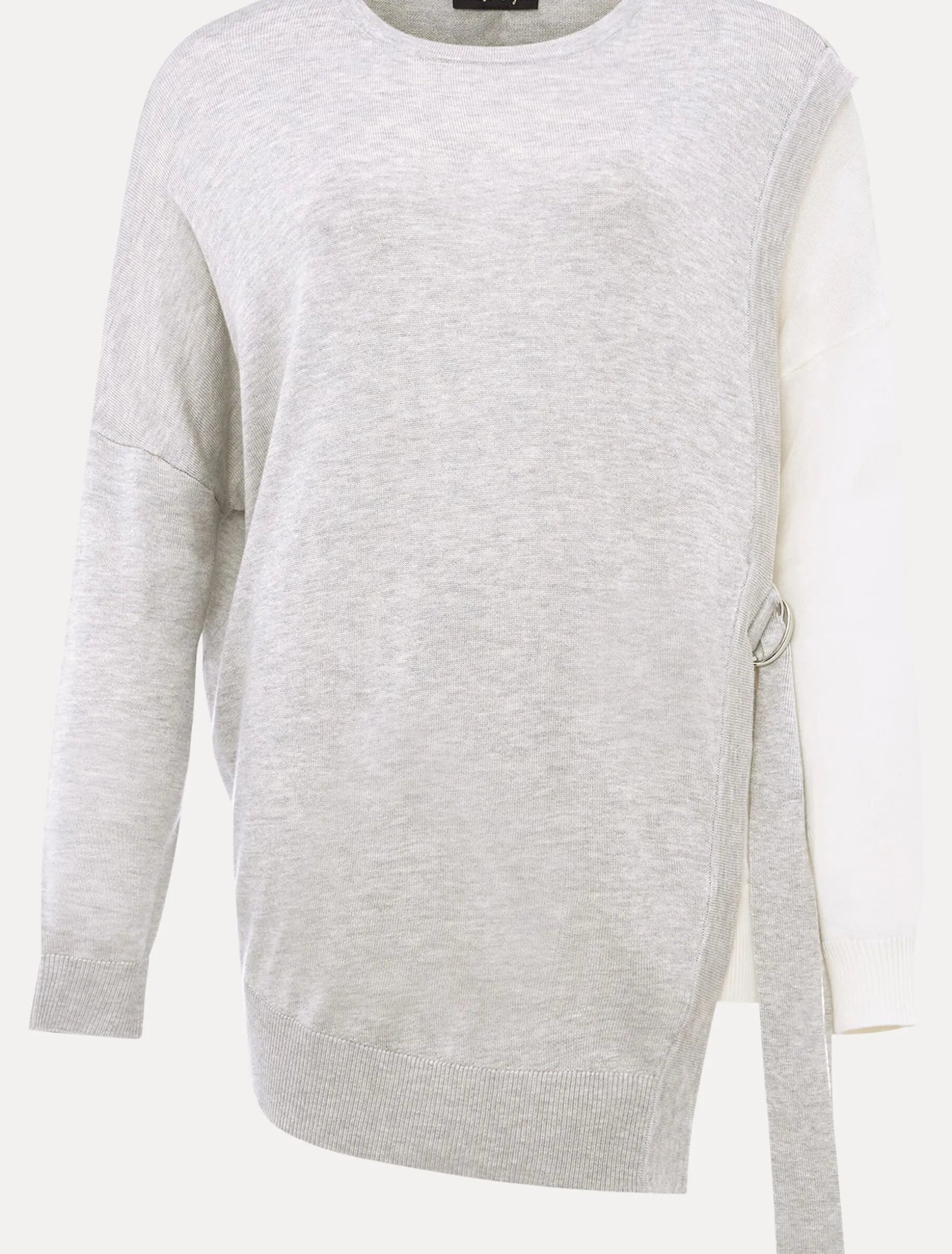 Karina D-Ring Colourblock Fine Knit Jumper