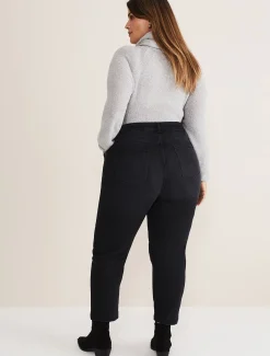 Karlie Button Through Straight Leg Jeans