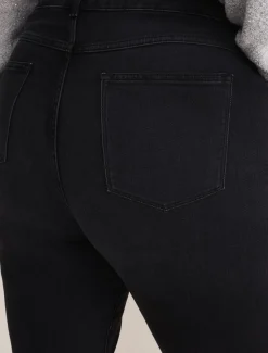 Karlie Button Through Straight Leg Jeans