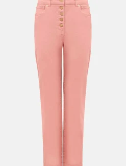 Karlie Button Through Straight Leg Jeans