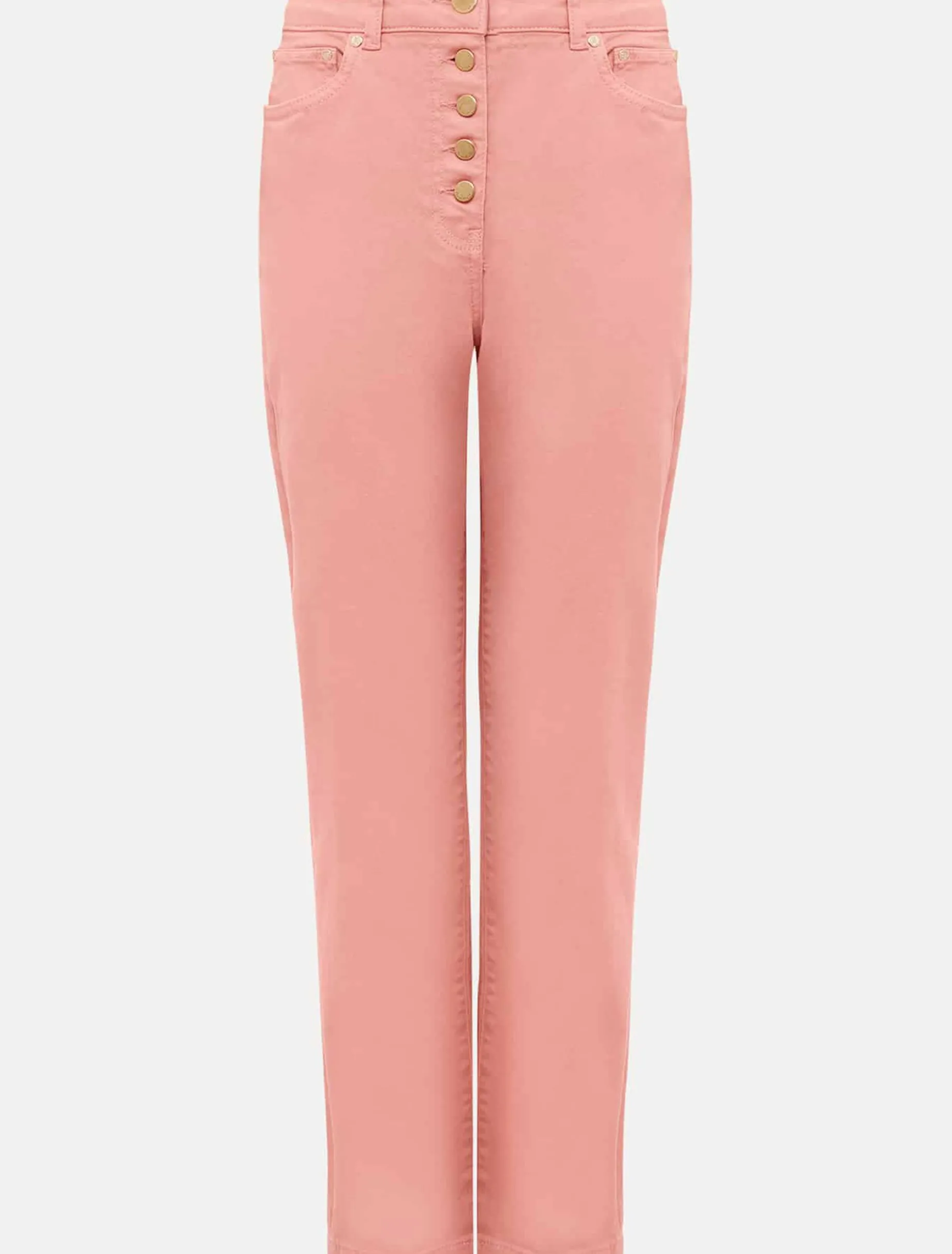 Karlie Button Through Straight Leg Jeans