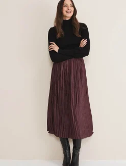 Kate Plisse Midi Skirt
