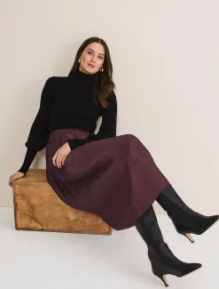 Kate Plisse Midi Skirt
