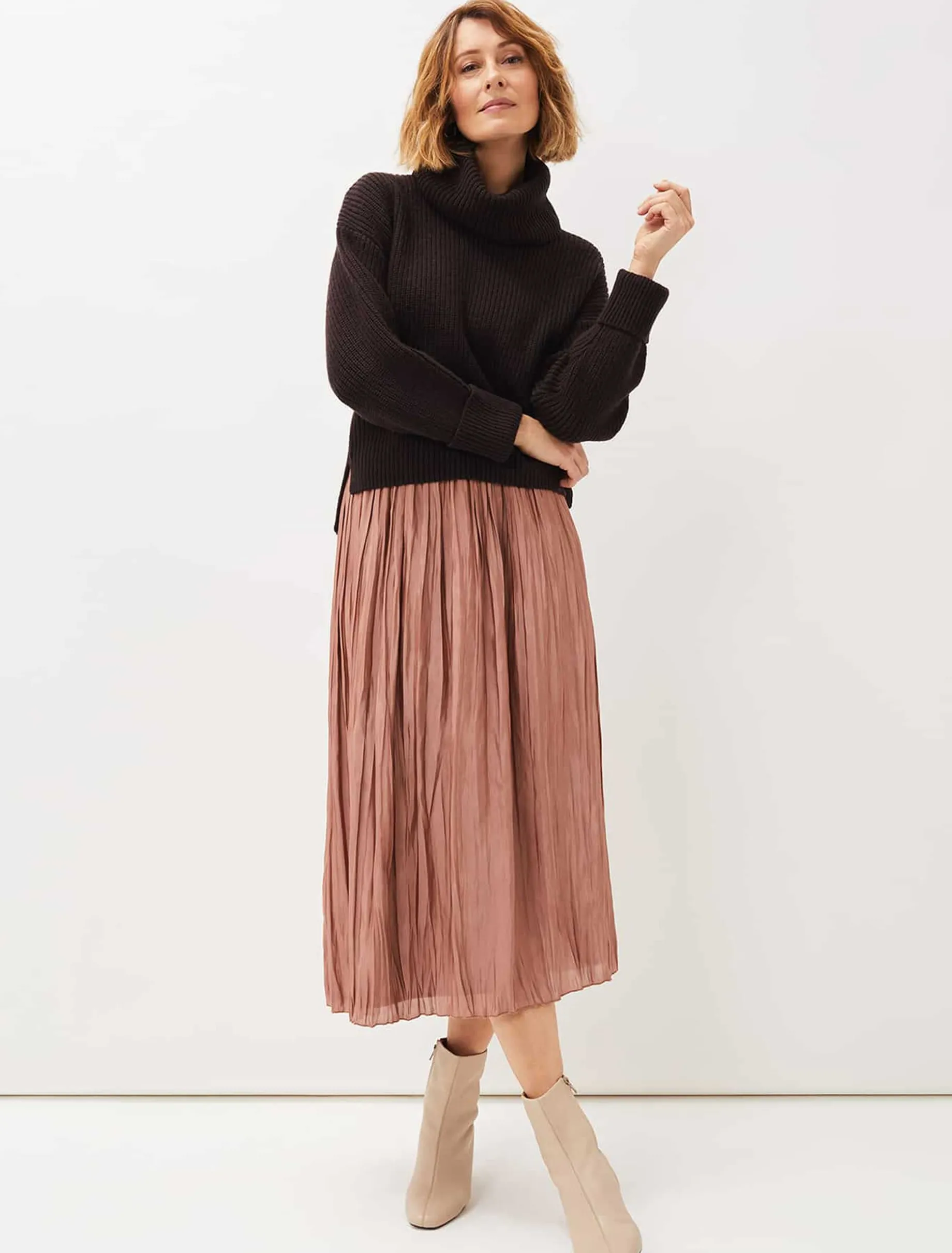 Kate Plisse Midi Skirt