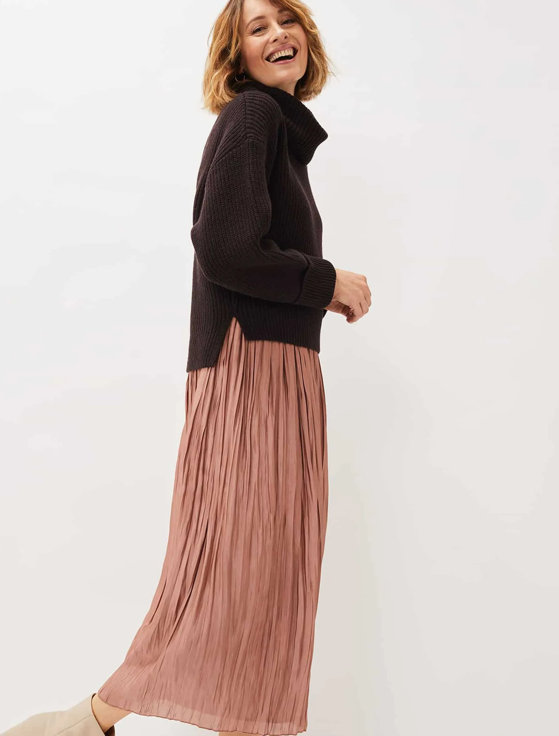 Kate Plisse Midi Skirt