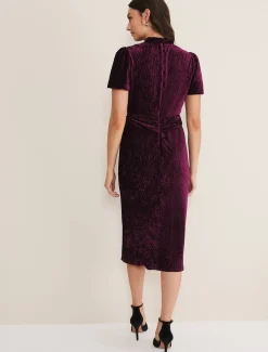 Kaylee Velvet Pleat Dress