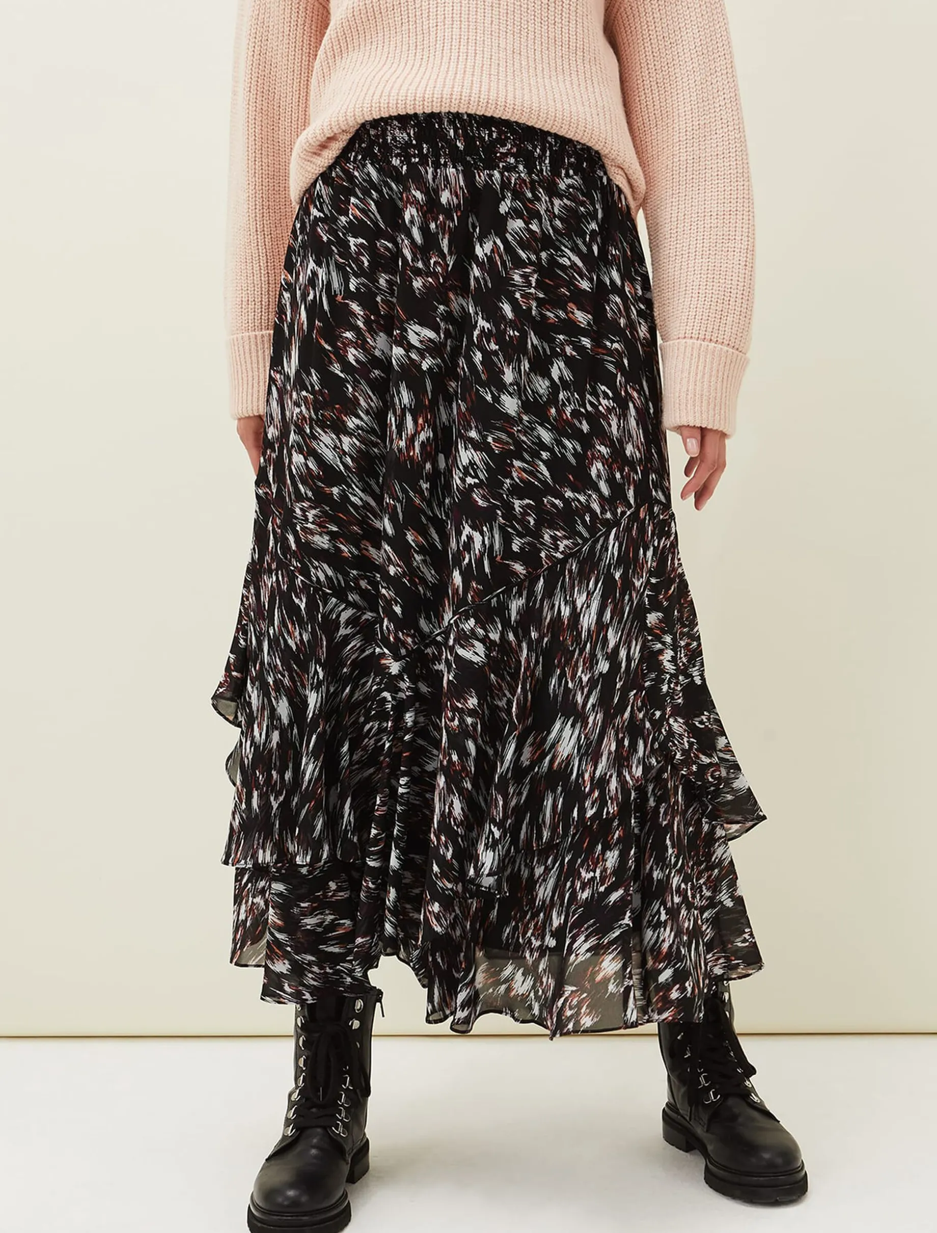 Kayley Abstract Print Maxi Skirt