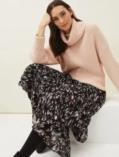 Kayley Abstract Print Maxi Skirt