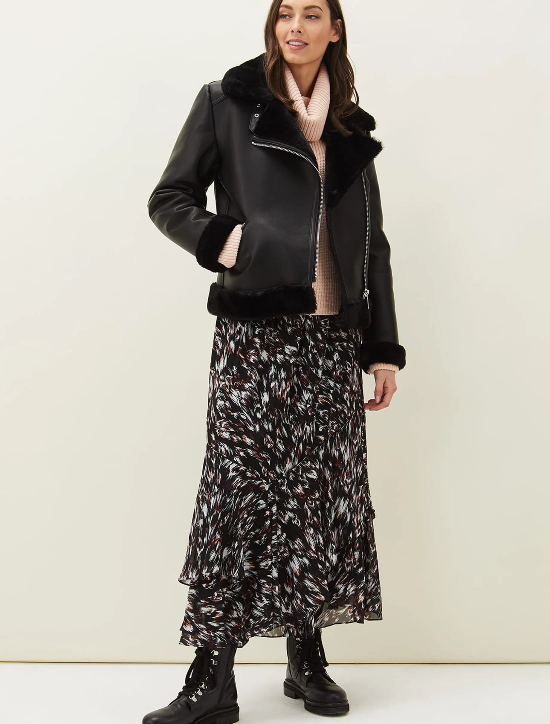 Kayley Abstract Print Maxi Skirt
