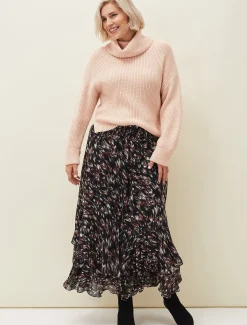Kayley Abstract Print Maxi Skirt
