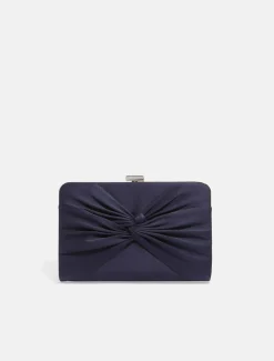 Kendall Satin Knot Front Clutch Bag