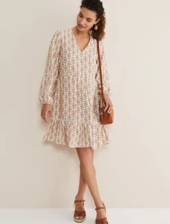 Kesia Geo Print Swing Dress