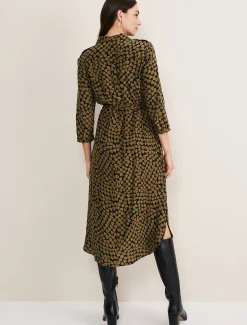 Kesia Heart Print Shirt Dress