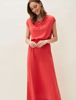Kiera Jersey Shirred Waist Midi Dress