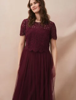 Kiera Lace Tulle Maxi Dress
