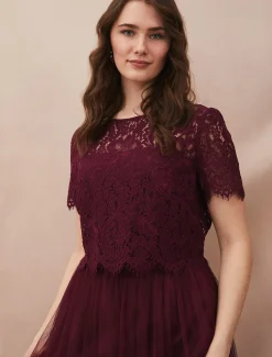 Kiera Lace Tulle Maxi Dress