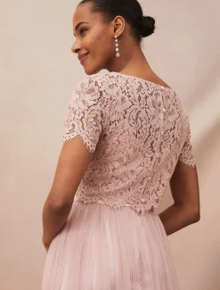 Kiera Lace Tulle Maxi Dress