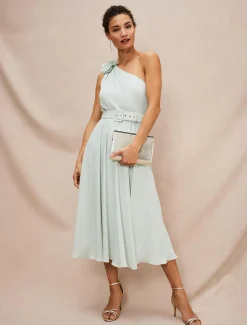 Kiki One Shoulder Midi Dress