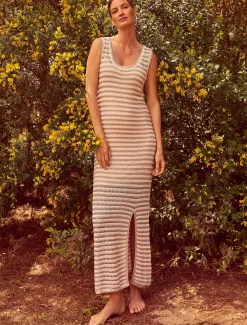 Kimmy Crochet Stripe Maxi Dress