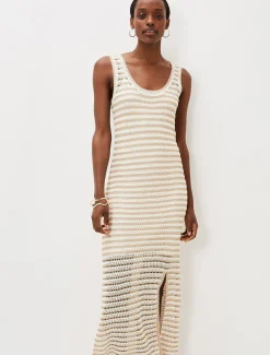 Kimmy Crochet Stripe Maxi Dress